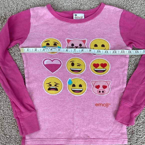 3/$15 🛍️ Emoji pajama set girls 10 | 2 piece pj long sleeve shirt pants stretch - Picture 6 of 8